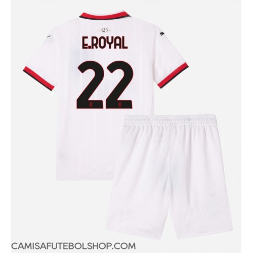 Camisa de time de futebol AC Milan Emerson Royal #22 Replicas 2º Equipamento Infantil 2024-25 Manga Curta (+ Calças curtas)